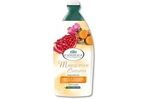 L'Angelica Officinalis, Bagnodoccia Melograno e Curcuma, Nutre e Rigenera, Pelle Naturalmente Luminosa e Profumata, Senza Parabeni, Siliconi e OGM, 500ml