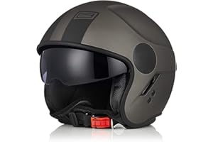 ORIGINE Casco Jet Moto Casco Scooter Moto Abierto con Visera Homologado ECE