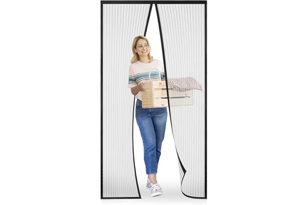 Meet Beauty Mosquitera Magnética para Puertas, 85 x 215 cm Se Cierra Automáticamente y Mantiene el Aire Fresco, Fácil de Instalar y Adecuado para Todos los Tamaños de Puertas, Negro