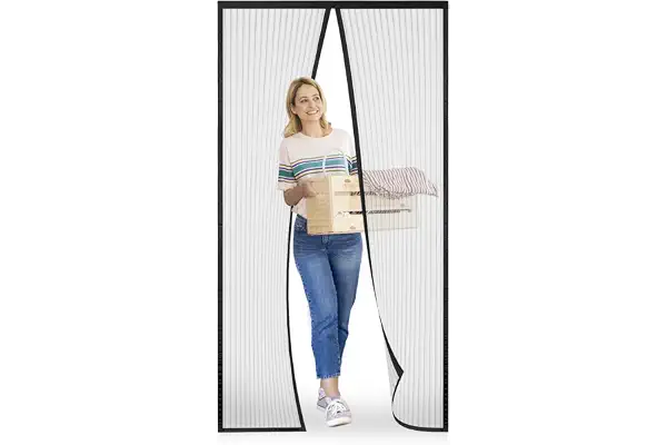 Meet Beauty Mosquitera Magnética para Puertas, 170 x 220 cm Se Cierra Automáticamente y Mantiene el Aire Fresco, Fácil de Instalar y Adecuado para Todos los Tamaños de Puertas, Negro