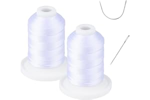 Resistente ai raggi UV – Simthread 100% poliestere legato filo Tex 69 (12wt) – 230 m x 2 bobine NP-White