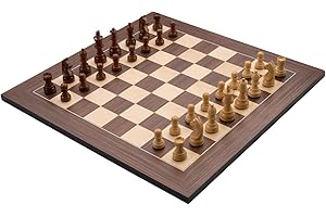 Engelhart - Scacchiera in legno di acero, 50 cm x 50 cm, figure di scacchi (50 cm, marrone)