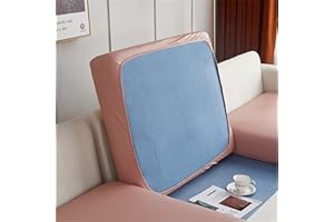 BXFUL Sofa Sitzkissenbezüge wasserdichte Leder Sofakissenbezüge Sofa Kissenbezüge Stretch Rückenlehnen Kissenbezug Couch Sofa Sitzbezug (Übergroßer 2-Sitzer,Rosa)