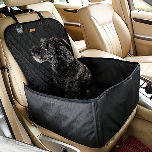 Systond Pet Dog Car Seat Cover Waterproof Booster Seat Carrier Protector 2 in 1 Deluxe Cat Front Seat Case Cushion with Non- Slip Backing for Travel Outdoor Boosterseat02