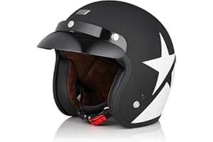 ORIGINE Casco Jet Moto Aperto Casco Scooter ECE Omologato con Visiera Parasole