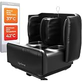Lifelong 2 in 1 Foot & Leg Massager Machine & Foldable Ottoman Rest for Home - Pain Relief Massage for Legs - Heat + Rolling,