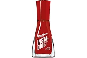 Sally Hansen Smalto per Unghie Insta-Dri, Formula 3 in 1, Base, Colore e Top Coat, Asciuga rapidamente, Pennello di Precisione, 390 That'S A-Blazing!