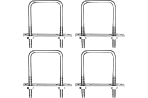 Forbabe 4 stycken U-galgar med gänga M10 85 x 125 mm U skruvar