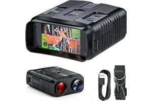 Djioyer Night Vision Goggles, R19 Digital Night Vision Binoculars with 5X Digital Zoom, 1080P FHD Photo & Video Infrared Night Vision Scope for Camping Hiking Wildlife Scenery, Rechargeable