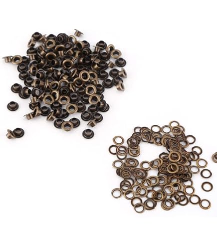 Oogjes en Sluitringen Set voor Leer en Stof, 100 Stuks, 5 mm