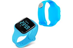 HUYVMAY Pedometro Tracker Fitness per Bambini senza App, Orologio Sportivo Digitale Impermeabile per Ragazze Ragazzi, Orologio da polso con Contacalorie, Contadistanza, Contapassi, Cronometro, Sveglia