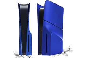ZJRUI Für PS5 Slim Platten, Hart Stoßfest für PS5 Slim Faceplates, ABS Kratzfeste für PS5 Slim Plates Abdeckung Ersatzplatte Seitenplatten Platte for PS5 Slim Konsole Disc Edition - Blau