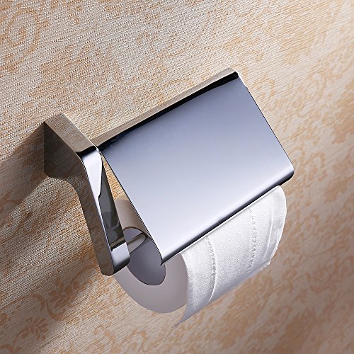 Homelody Chrom S304 Edelstahl Toilettenpapierhalter WC-Papierhalter Klopapierhalter Klopapier Rollen mit Deckel Papierhalter - 2
