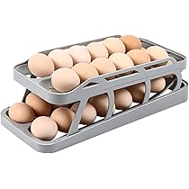 Tefola Eierhalter Für Kühlschrank - Automatischer Rollmechanismus Für 12-14 Eier