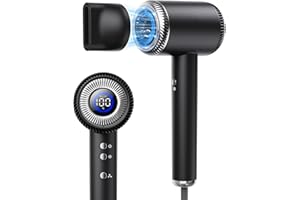 Secador de Pelo Ionico BESTOPE PRO, 110.000 RPM Secador Ionico Profesional, con 5 Velocidades y 6 Temperaturas, Tecnología de Iones Negativos, Negro
