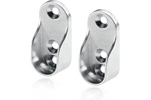 KQNM 4 Pezzi Bastone Armadio Appendiabiti,Accessori Armadio Interno,Armadio Guardaroba, Cromato 19.5 * 31.6mm Accessori per Armadio Interno