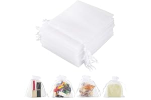 DAIRF Organzasäckchen 50 pcs Gift Bags ，Schmuckbeutel Kordelzug ，Organza Bag， Geschenkbeutel Klein zum Befüllen Für Festival süßigkeiten Party Und Hochzeit Beutel Lavender Bags(10x15)