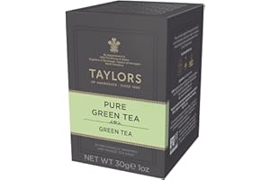 Taylors of Harrogate Pure Green Tea, 20 Individually Wrapped & Tagged Tea Bags (Pack of 6)