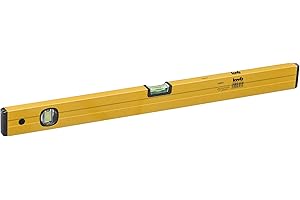 kwb Nivel de burbuja de aluminio de 60 cm, precisión de 0,5 mm/m, pulido de alta precisión, 1 nivel horizontal y vertical