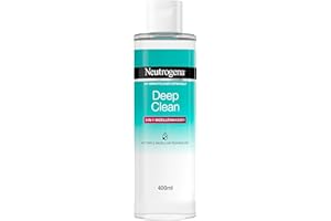 ‎NEUTROGENA Neutrogena Deep Clean 3-in-1 Mizellenwasser, parfümfreie Gesichtsreinigung ohne Alkohol, sanfter Make-Up Entferner ohne Reiben, Mizellen Reinigungswasser für alle Hauttypen 400 ml