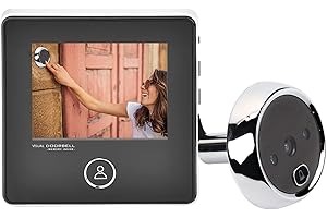 Sonew Digital Door Viewer, 3 inches TFT LCD Screen HD Smart Peephole Visual Doorbell with 1MP IR Night Vision Camera, Easy to Use, for Home Security