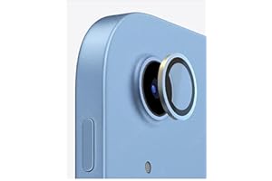 GIOPUEY [Protección Integral Protector de Lente de Cámara Compatible con iPad Air 11 Inch M3 2025, [Doble Protección] Metal + Vidrio Templado, Protector de Cámara -Blue