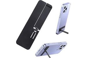 GOCUODE 2 Stücke Handy Halterung Hand Tragbar,Ultradünner Handy Ständer Faltbar für Allen Mobiltelefonen Auf Dem Markt (Schwarz)
