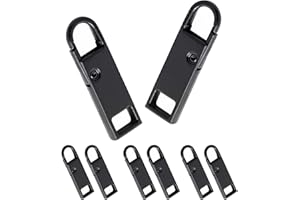 Deoward Zipper Pull Replacement Metal Zipper Handle Mend Fixer Tab Repair for Luggage, Backpacks, Suitcases, Jackets, Purses, Handbags (6 PCS)