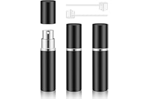 BELEVO Perfume Atomiser Bottle Refillable, 3 Pieces Portable Aftershave Travel Bottles 5ml Mini Aftershave Dispenser Travel Must Haves, Small Perfume Refill Bottle for Pocket, Handbag
