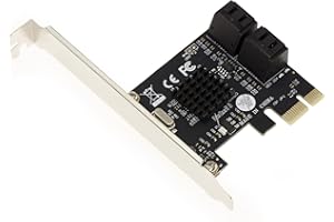 KALEA-INFORMATIQUE Scheda controller PCI Express PCIe a 4 porte per dischi rigidi SATA 3 6G con chipset Marvell 88SE9215. Staffe a profilo alto e basso