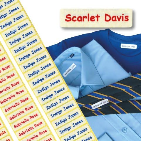 Nametape Express - Quick Press Nametapes. Iron on for 8 to 10 Seconds and The Job is Done - Name Tags Lables are Perfect for School Uniforms, Care Homes etc. (50)