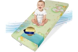 ‎BEST FOR KIDS Best For Kids - Kindermatratze 60x120 | klappbare Kindermatratze | Babybettmatratze 60x120 | Kinder Rollmatratze | Reisebett-Schaumstoffmatratze | Kinderbettmatratze mit Mikrofaserbezug (Grün)