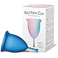Rainbow Cup, Coppetta Mestruale Made in Italy in Silicone Medicale Senza Lattice e Additivi, Comoda, Ecologica, Sicura, in pi