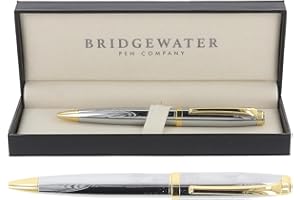 Bridgewater Pen Company Executive Ball Point Pen Collection, Boxed & Sleeved (Chester, Gold Trim)