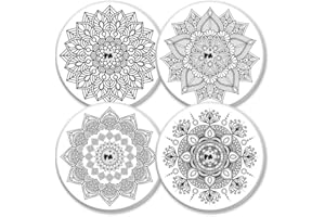 MySweetStitch - 4x Stickers pour capteur Freestyle Libre 1 & 2, Mandala avec trou d'aération, Fabriqué en Allemagne