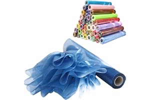 Time to Sparkle (ciemnoniebieski 29 cm X 26M Rolka Organza bieżnik stołowy Krzesło Szalik Węzeł Ślub Ceremonia Impreza Boże Narodzenie