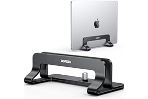 UGREEN Supporto Verticale per Laptop Regolabile, Stand per PC Portabile Salvaspazio Compatibile con MacBook, notebook, iPad Nero