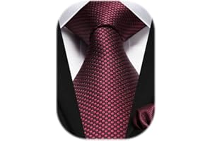 HISDERN Cravatta Uomo Elegante A Pois Fazzoletto Matrimonio Classico Formale Cravatte E Fazzoletti Da Taschino Set Per Festa Lavoro Affari