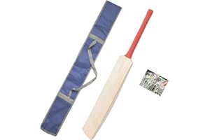 Kalindri Sports Batte de Cricket en Bois Pleine Grandeur avec Housse et Autocollants