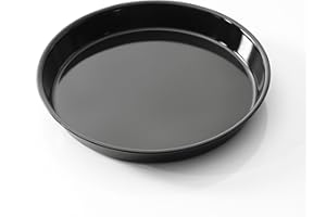 UD UNIQ DEALZ Uniq Dealz Pizza Emaille Backblech Rund 24,28,30,32,36,40 cm, Pizzablech emailliert rostfrei, Pizzabackblech für Pizza und Flammkuchen hitzebeständig bis 400 °C, Pizzaform universal (36 cm)