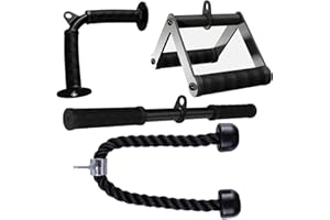 Fitarc Ensemble d'accessoires pour machine à câble, barres de tirage pour équipement de musculation à domicile, accessoire de tirage triceps pour accessoires de salle de sport à la maison