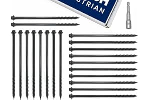 CHURCH EQUESTRIAN Black Timberfix Timber Fixing Decking Landscape Screws - Hexagonal Drive - Fixed Washer - 8mm Hex Flange Head