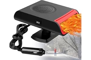 Showvigor Car Heater,12v Portable Heater for Car,150W High-Efficiency Heating,360° Rotatable Quick-Heating Defroster and Demister for Cigarette Lighters of Cars, Trucks, Rvs, And Campervans