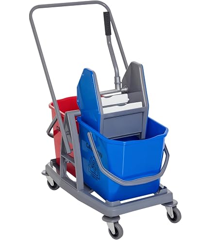 Secchio Per Pulizie Rolemmers 25 Litri Rosso - Quadrato Per Carrello, Con Scala Di Misura