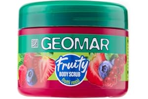 GEOMAR | Fruity Body Scrub Frutti Rossi, Profumo di fragola e lampone, Formula Vegan, Made in Italy, 300 g
