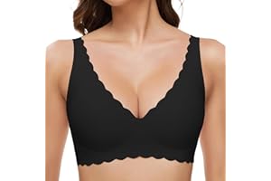 GXOULRRA Komfort Tief V BH Damen ohne bügel Damen BH ohne Bügel mit zusätzlicher BH-Verlängerung