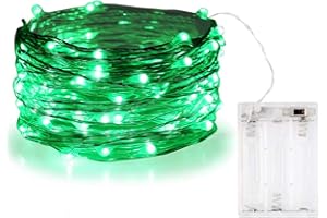 BOLWEO LED Lichterkette, 10Ft/3M 30Leds Weihnachtsschnur-Lichter LED Outdoor LED String Lichterkette Batterie Betrieben, Wasserdicht Lichter für Weihnachtsbaum CHRISTMAS, Festlich, Hochzeiten, (Grün)