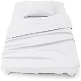 Blumtal Bed Sheet Set &ndash; 3-Piece Set, Fitted Sheet for 90 cm Bed, Top Sheet 160 x 275 cm + 1 Pillowcase 50 x 80 cm, White