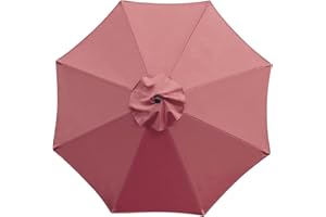 SANTUO Sonnenschirm Ersatzbezug 3m 8 Streben, UV-Schutz Ampelschirm Bezug, Wasserdicht Schirmbezug Sonnenschirm Ersatzteile für Balkon, Garten, Pool und Strand