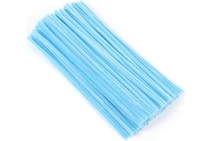 Qikaara 100pcs Light Blue Pipe Cleaners, 30cm x 6mm Craft Chenille Stems/Wire Bending Plush, Cleaner Strips for DIY, Arts, Crafts Project, Decoration